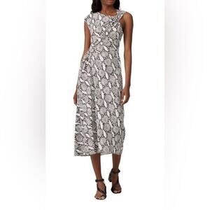 RTR A.L.C.Beale Snakeskin Print Cutout Midi Dress Sz 10 Sleeveless animal print